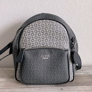 GUESS Manhattan Backpack, Black and Silver